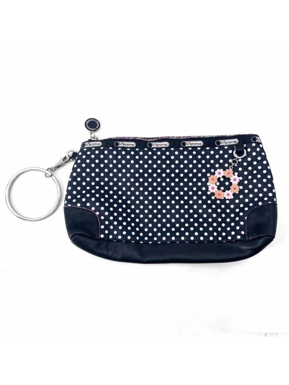 Vintage LeSportsac x OC Collab Princess Polka Dot Princess Clutch Purse RARE